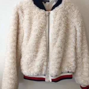 Tommy Hilfiger Faux Fur Bomber Jacket